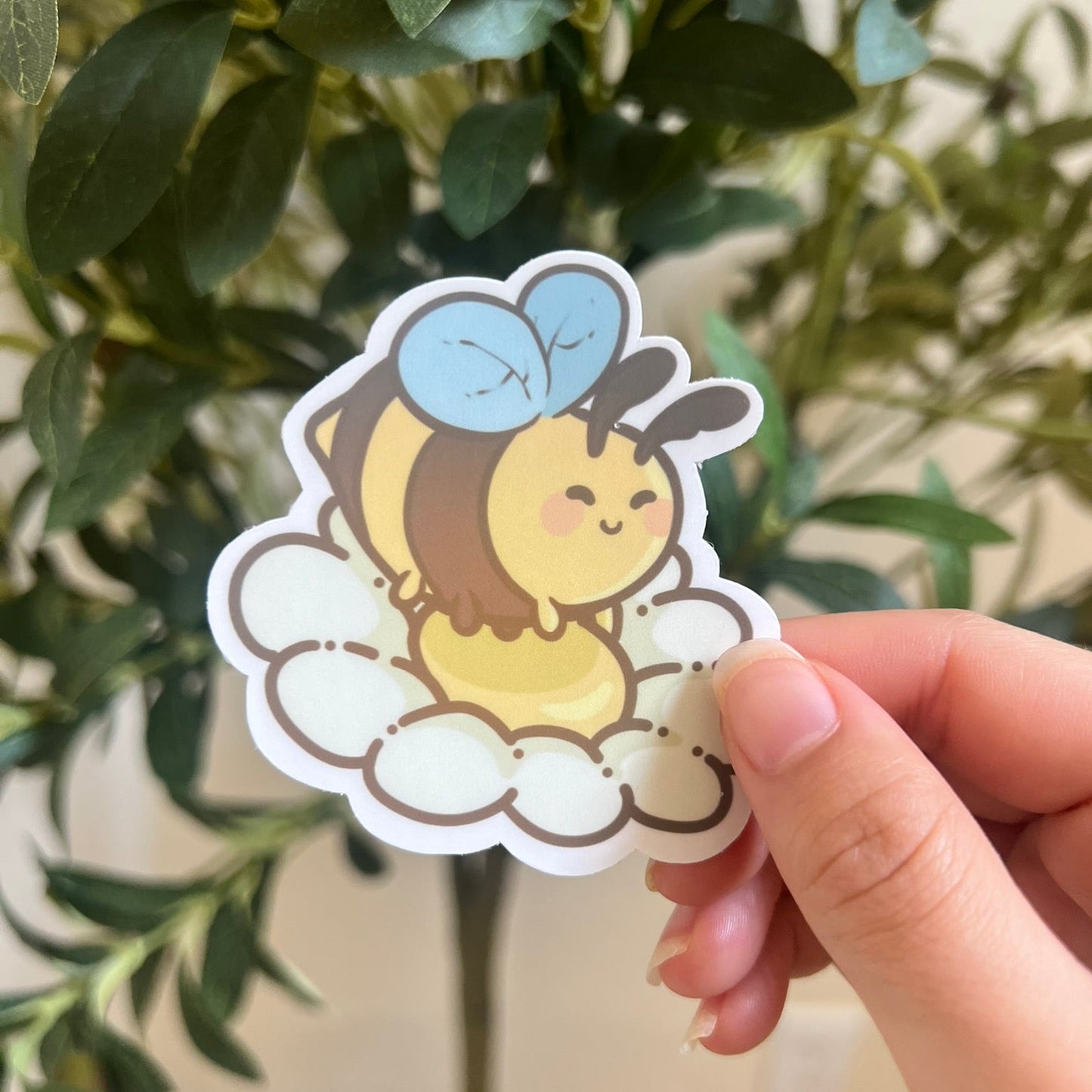Honey Bee Flower Sticker